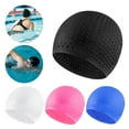 thumbnail image 5 of Silicone Swim Cap for Men Women Waterproof Bathing Cap to Keep Long Hair Dry Non-Slip Adult Swimming Caps for Swim Training Racing, 5 of 8