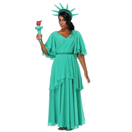 Women's Plus Size Statue of Liberty Costume