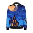 thumbnail image 4 of WXLWZYWL Womens Halloween Bomber Jacket Funny Spooky Ladies Coat Ghost Floral Graphic Cardigan Zip Up Long Sleeve Dressy Tops Moto Biker Windbreaker, 4 of 5