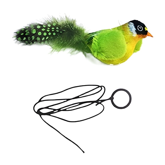 BESTSKY Simulated Bird Hanging Ornament With Authentic Bird Calls And Colorful Plush For Endless Cat Playtime