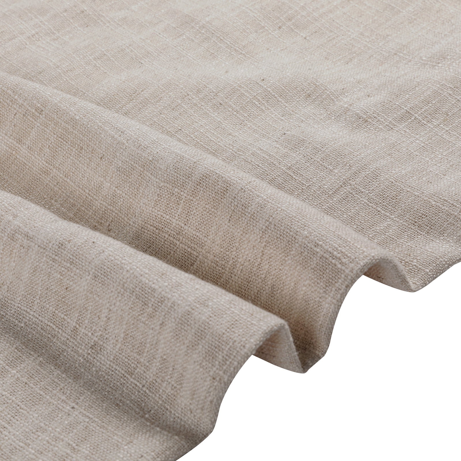 TWOPAGES 72 W X 96 L Inch Curtain Grommet Hanging Style Drape Room Darkening Linen Blend Textured Drapery for Kitchen, 1 Panel, Birch