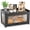 Black, variant on Extra Large Bamboo Bread Box for Kitchen Counter, Double Layer Bread Storage Container Farmhouse Bread Box with 4 Sides Transparency, Breadbox Bin Holder for Homemade Bread, Natural