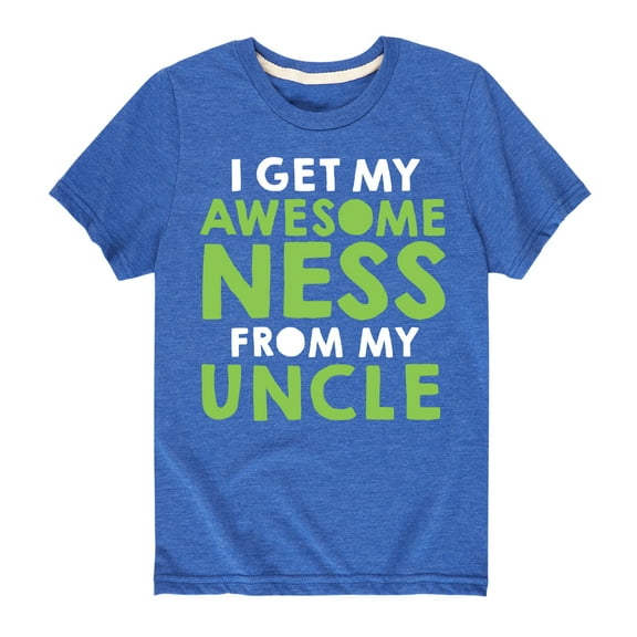 Instant Message - I Get Awesomeness From My Uncle - Toddler And Youth Short Sleeve Graphic T-Shirt