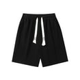 thumbnail image 2 of YHAJDS Summer Men's and Big Men's Shorts,Shorts for Men Casual Solid Color Knit Elastic Waist with Pockets Loose Straight Leg Sport Shorts, 2 of 5