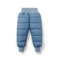 thumbnail image 3 of BULLPIANO Toddler Girls Boys Snow Pants Kids Elastic Windproof Down Trousuers Little Girl Lined with Fleece Cotton Pants, 3 of 4