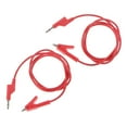 thumbnail image 3 of Paquete de 2 Cables de Silicona de 1 M de Doble Extremo a Pinza de - rojo Yotijar Cable de banana a pinza de cocodrilo, 3 of 10