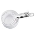 thumbnail image 1 of AMERTEER Kitchen 4pcs/Set Graduated Measuring Spoon Cup Stainless Steel PP Baking Measurement Tool White Measuring Cup, 1 of 8