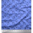 thumbnail image 1 of Soimoi Crepe Silk Fabric Pug Dog Decor Fabric Printed Yard 42 Inch Wide, 1 of 3