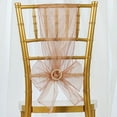 thumbnail image 3 of BalsaCircle 5 Organza Chair Sashes Bows Ties Mauve, 3 of 5