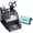 Black 8 grid desktop organizers, variant on AGCAN Desk Mail Organizer, Metal Mesh Letter Holder File Sorter, Desktop Organizer for Home Office, 2 Pack, 6.8"x3.5"x5.1", Black+Silver