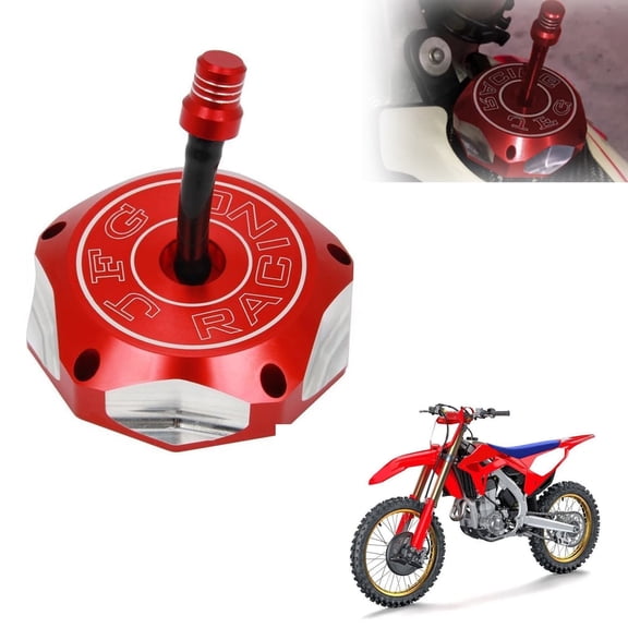 Dirt Bike Billet Gas Fuel Tank Cap Cover for Honda XR70R 1997-2000 XR80 1988-1989 XR80R 1999-2000 XR100R 1988-2000 XR200 XR400 1986-2010 XR250 1986-2004 CRF250X CRF250R 2004-2017 CRF450R 2002-2016