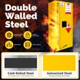 thumbnail image 6 of POWKOL Flammable Storage Cabinet 6 Gallon Yellow, 18.11 x 18.11 x 35.5 Inchs Adjustable Shelf Flammable Cabinet, for Commercial Industrial Home Use, 6 of 8