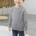 thumbnail image 4 of Atogsazn Kids Boys Fleece Sweatshirt Casual Knit Crew Neck Long Sleeve Pullover Sweater for Girls Fall Winter Clothes Gray 7-8 Years, 4 of 6