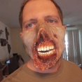 thumbnail image 2 of 28ec Adult Pretend Game Mask Scary Costume Party Decoration Zombie Mouth Latex Half Face Accessories, 2 of 4