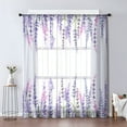 thumbnail image 4 of SPEKSEE 1Pc Spring Floral Printed Sheer Curtains, Pink Blue Purple Flowers Print Curtains for Bedroom Living Room Holiday Party Decor, 4 of 20