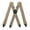 Beige, variant on Heavy Duty Clip On Suspenders for Men Elastic Braces with 4 Strong Metal Clips 1.5 Inch Width X Back Style Formal Wear