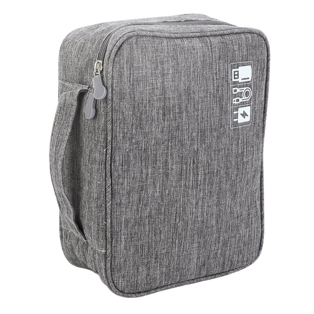 Estuche Organizador del Cable, Organizador de la Bolsa de Cable Divisor de Ajuste Gris Universal para viajar