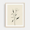 thumbnail image 2 of Fine Line Floral Art - Line Drawing Minimalist Line Art Floral Botanical Black and White Modern Art Nature Unframed Wall Art Print 36 x 48 inches, 2 of 4