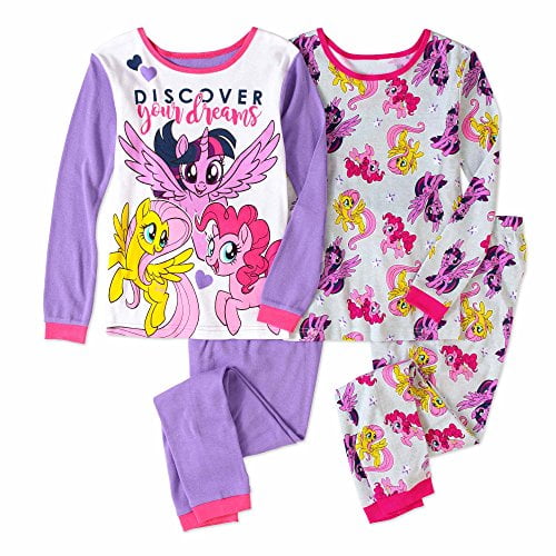 NEW My Little Pony The Movie Rainbow 2pcs Pajamas Shirt Outfit Girls 4 Toddler