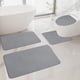 thumbnail image 5 of Nuevo juego de alfombras para el baño, base antideslizante de látex, superficie lisa y plana, gris, 5 of 9