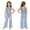 Dusty Blue, variant on Pageant Romper for Girls Wedding Party Bell-Bottom Latin Jazz Dance Jumpsuit Ballet Leotard Wide Leg Pants White 16