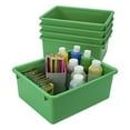 thumbnail image 1 of Storex Plateau de Rangement Profond, Format Lettre, 10 x 13 x 5 Pouces, Vert, Lot de 5, 1 of 4