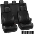 thumbnail image 1 of Fundas para Asientos de Automovil, Juego 9 pzs Universales Cuatro Estaciones Cubre Asientos, Cuero PU & Malla Transpirable, para Todas Las Estaciones, Resistente Al Polvo, para Coches, SUV Etc, 1 of 7