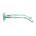 thumbnail image 4 of Fashion Green Clear Frame Reading Glasses Personality Retro Featured Spring Hinge Square 40mm Round Plastic Readers +3.00, 4 of 4