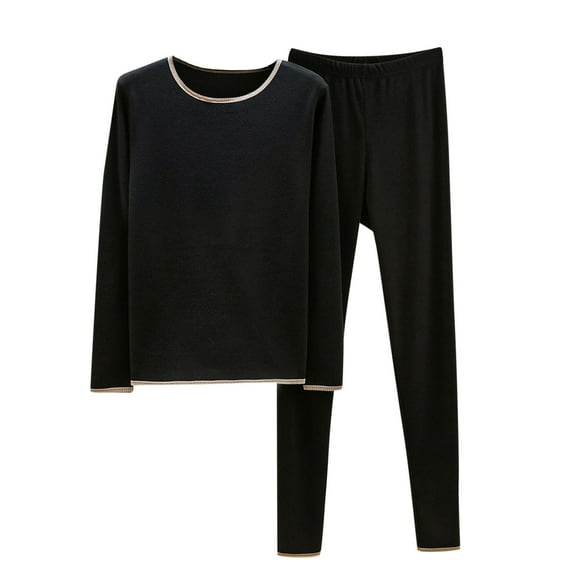 qolati Women's Pajamas Sets 2 Piece Fall Winter Warm Long Sleeve Crew Neck T-Shirts with Legging Pjs Sets Sleepwear Comfy Tow Piece Outfits Loungewear