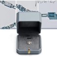 thumbnail image 5 of Caja de cuero de primera calidad para colgantes de collares, vitrina, caja de regalo para joyas para cumpleaños y aniversario, 5 of 5