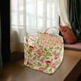thumbnail image 4 of Extra Large Fabric Storage Basket – Boho Floral Laundry Hamper with Carry Handles, Foldable Clothes Organizer for Bedroom, Office, Travel & Shopping (Floral Pattern, Durable Canvas), 4 of 4