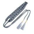 thumbnail image 2 of Eosunjian Women Dress Belt Braided Lace Decorated Tassel End Waistband Solid Color Waist Cord Costume Accessories Grey, 2 of 13