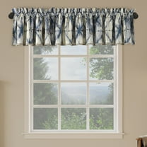 No. 918 Keaton Geometric Watercolor Room Darkening Rod Pocket Curtain Valance, 54"W X 18"L, Gray