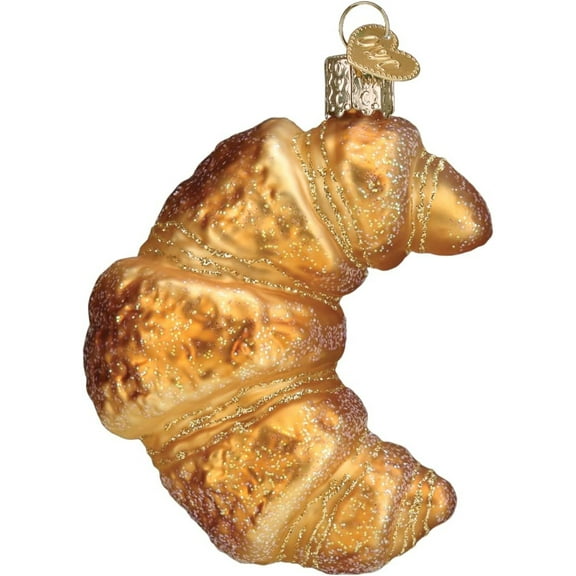 Old World Christmas 3.50In Croissant, Glass, Ornament French Pastry 32621