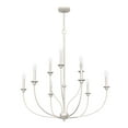 thumbnail image 2 of Hunter - Southcrest 9-light Distressed White, Large Chandelier, Dimmable, Casual Style, Candle Shaped, for Bedrooms, Dining, Living Rooms - 19633, 2 of 7