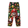 thumbnail image 3 of Lsque Mario Print Women's Pajama Pants, Lounge Pant - Comfortable Home Wear,Elastic Waistband, Stylish Design-Small, 3 of 9