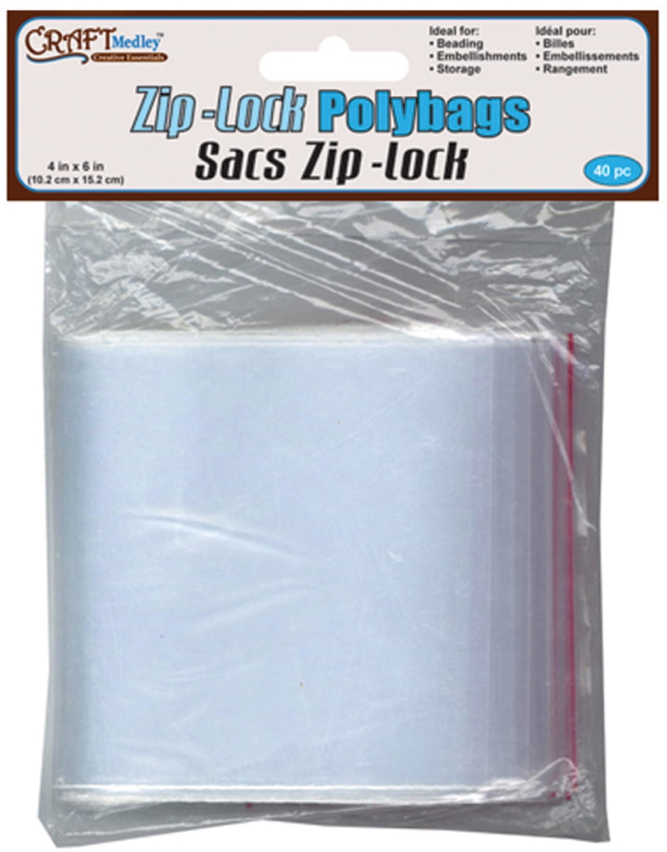 200 Per Package 1.5 by 1.5-Inch Multicraft Imports Zip-Lock Polybags