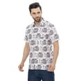 thumbnail image 4 of LA LEELA Men's Hawaiian Shirts Aloha Casual Beach Shirts Short Sleeve Button Down Collared Shirt Men XL Hawaii, White Summer, 4 of 6