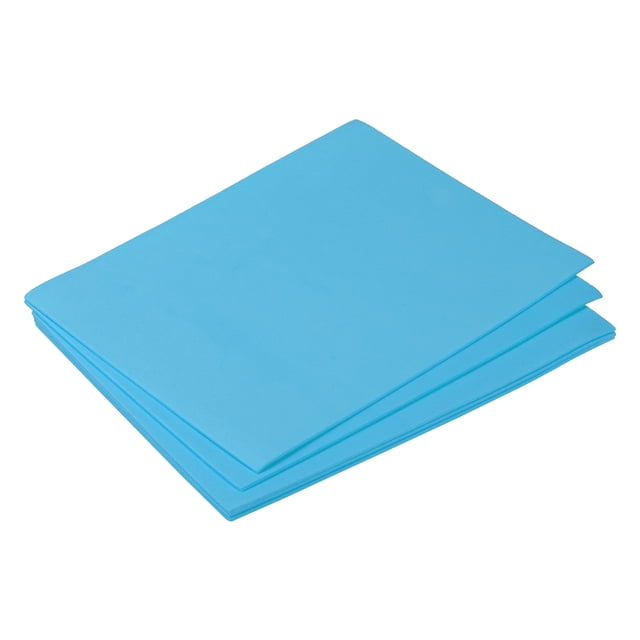 EVA Espuma Hojas Claro Azul 7.6 Pulgadas x 5.9 Pulgadas 2mm Grosor para Artesanías Bricolaje Paquete de 5