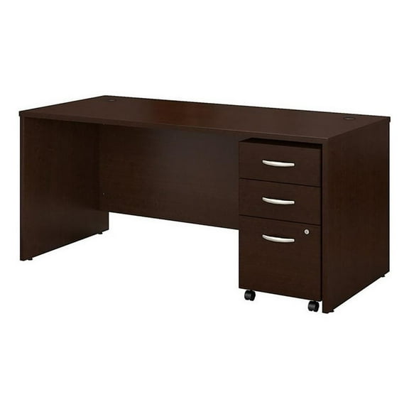 Scranton & Co Furniture 66"x30" Transitional Engineered Wood Desk in Cherry