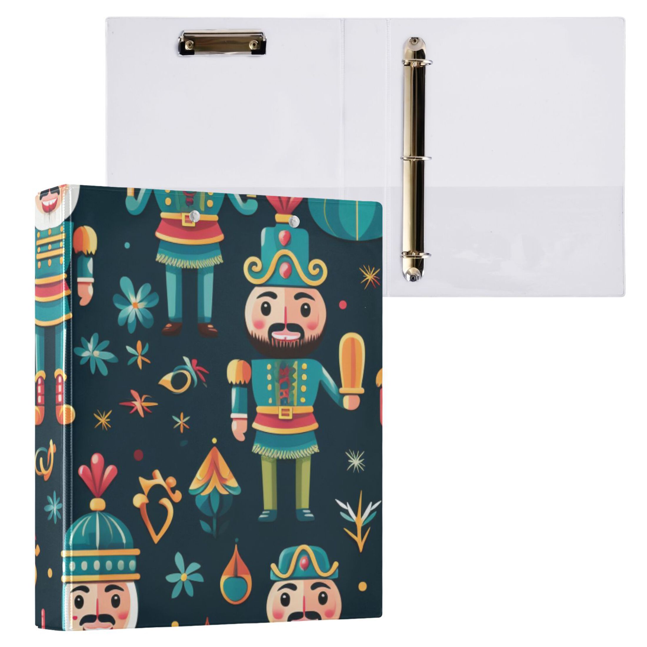 Cartoon Villain 3 Ring Binders 1.5 inch Hardcover File Folders with Interior Pockets A4 Size Organizer for School Office Hospital