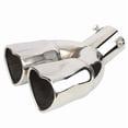 thumbnail image 3 of Universal Car Accessories Heart Shape Style Stainless Steel Exhaust Tips Muffler Tail Double-Pipe Tube Tips, 3 of 6