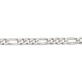 thumbnail image 2 of Sterling Silver 8mm Pave Flat Figaro Chain (20 X 8) Made In Italy qff220-20, 2 of 5