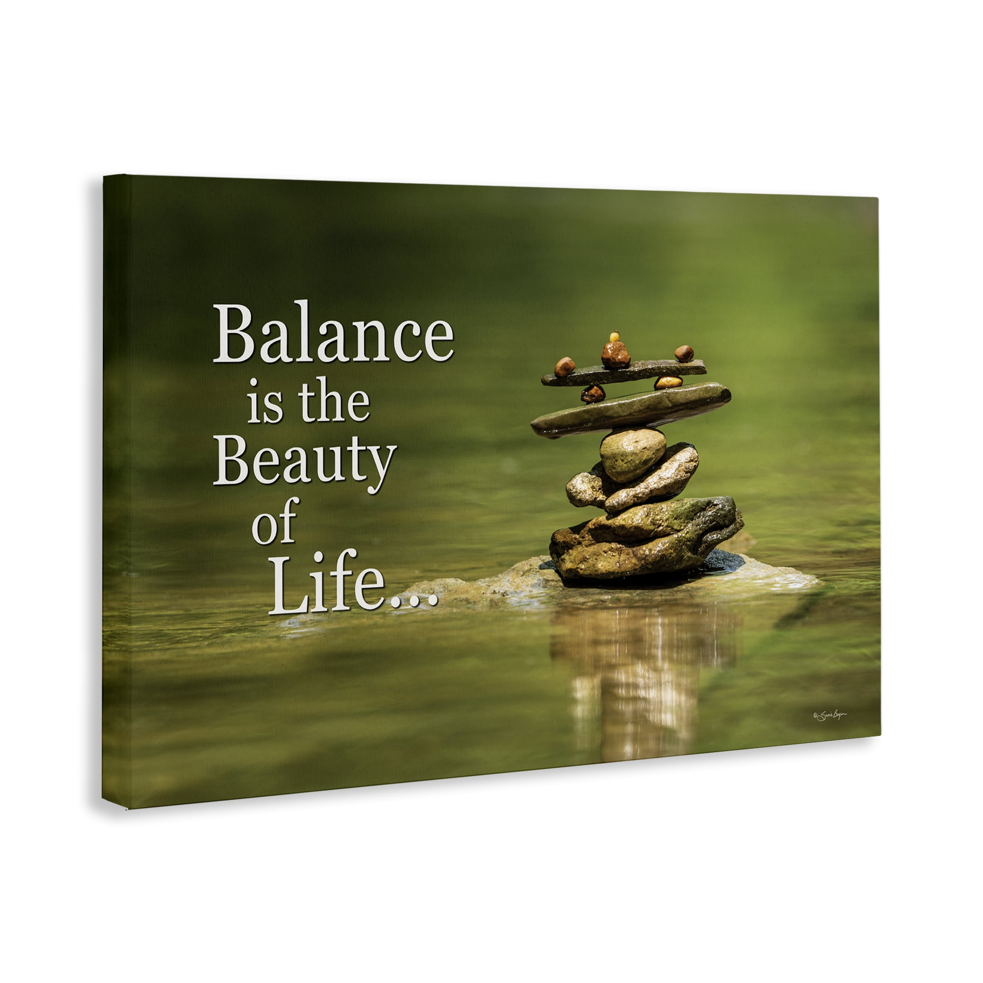 Stupell Industries Balance Is Beauty Landscape & Nature Painting Wrapped Canvas Art Print Wall Art, 24 x 16