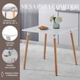 thumbnail image 2 of Mesa Reunion Comedor Cuadrada Estilo Eames Minimalista blanco 6.49 pulg Pido Todo E-MDCC4M-WH, 2 of 7