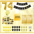 thumbnail image 2 of 74th Birthday Decoration Black and Gold for Boy & Girl, 74th Cake Topper, 74th Party Supplies for Her and Him, 74th Birthday Photo Props, 2 of 5