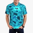 thumbnail image 5 of Wukai World Turtle Day Men’s Polo Shirts,Quick-Dry Athletic Shirt,Classic Fit Shirts-4X-Large, 5 of 8