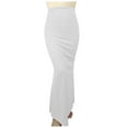 thumbnail image 1 of GPOECD Slim Fit Ruched Pencil Skirt For Women High Waisted Elastic Band Bodycon Shirring Maxi Length Design, 1 of 5