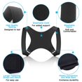 thumbnail image 2 of Posture corrector back support back smoother shoulder strap posture trainer posture corrector for men and women posture improve the back trainer with elastic seams (black), 2 of 7