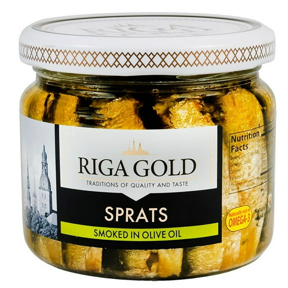 Riga Gold Smoked Sprats in Olive Oil 270g/0.6 lb